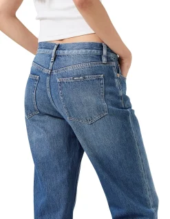 90s Boyfriend Mid Rise Straight Leg Jeans