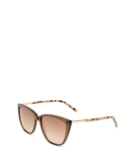SABELLE BROWN CAT-EYE SUNGLASSES