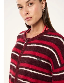 Sable Stripe Knit Bomber
