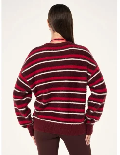 Sable Stripe Knit Bomber
