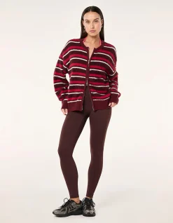 Sable Stripe Knit Bomber