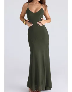 SACHA GEORGETTE PANELLED MAXI DRESS