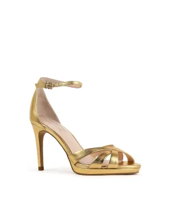 SADIE90 STRAPPY CROSSOVER PLATFORM SANDAL