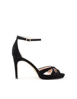 SADIE90 STRAPPY CROSSOVER PLATFORM SANDAL