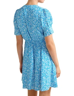 SAFFRON PRINTED MINI SUN DRESS