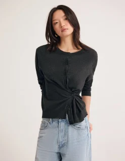 SAGA SIDE BUTTON CARDIGAN