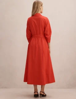 SALLY COTTON SHIRT MIDI DRESS