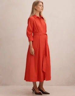 SALLY COTTON SHIRT MIDI DRESS