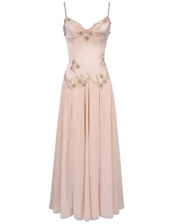 SALOMA SATIN & GEORGETTE MAXI DRESS