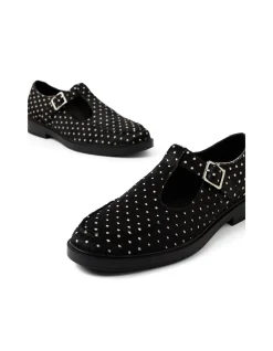 Salonge Polka Dot T Bar Flat Shoes