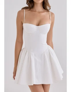 SAMARIA COTTON CORSET MINI DRESS