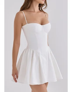 SAMARIA COTTON CORSET MINI DRESS
