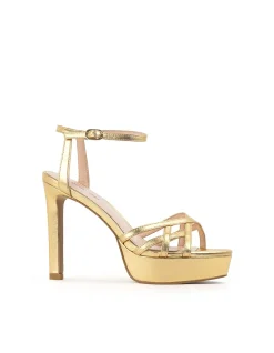 SAMI110 LATTICE FRONT PLATFORM SANDAL