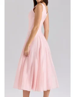 SAMIRA BUTTON MIDI DRESS
