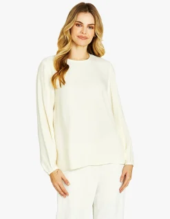 Sammi Matte Crepe Long Sleeve Blouse