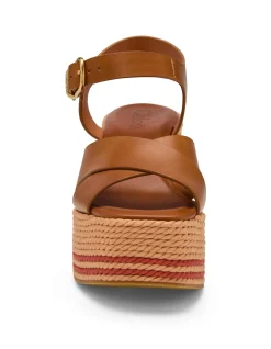 Sand Braided Cord Platform Wedge Sandals