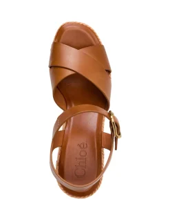 Sand Braided Cord Platform Wedge Sandals