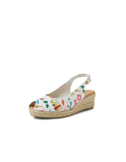 Saniarly Aloha Print Rope Wedge Sandals