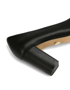 Sara Black Leather Pump