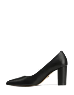 Sara Black Leather Pump