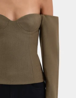 Sartoria Off-Shoulder Bodice with Long Sleeves