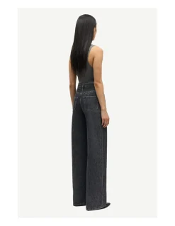SASHELLY HIGH RISE WIDE LEG JEANS STUDDED L32