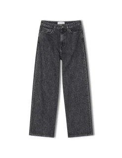 SASHELLY HIGH RISE WIDE LEG JEANS STUDDED L32