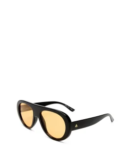 SATELLITE BLACK AVIATOR SUNGLASSES