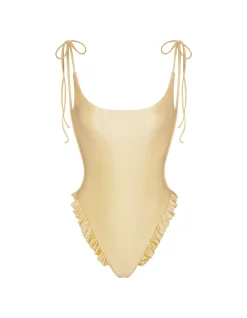 SATIN SWIM LOW BACK ONE PIECE