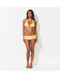 SATIN SWIM PLUNGE BIKINI TOP