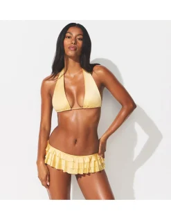 SATIN SWIM PLUNGE BIKINI TOP