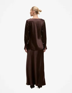 Satin Cowl Neck Top