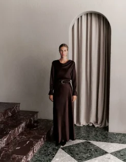 Satin Cowl Neck Top