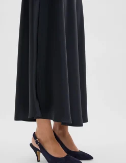 SATIN MIDI SKIRT