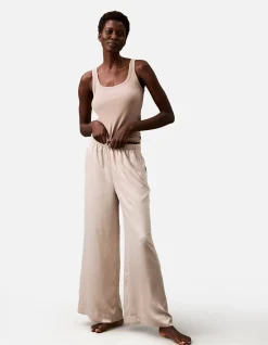 Satin Sensual Wide Leg Lounge Pants