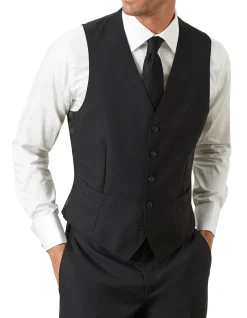 Saunders Black Waistcoat