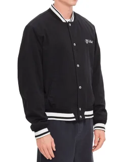 Script Souvenir Varsity Bomber Jacket