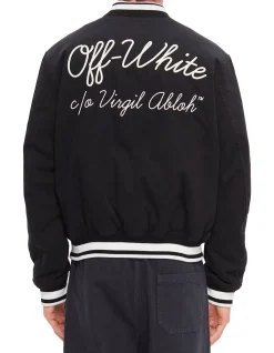Script Souvenir Varsity Bomber Jacket