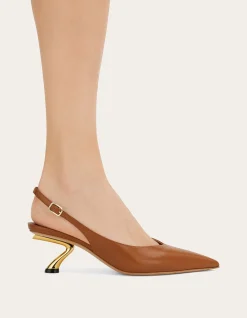 SCULPTURAL HEEL SLINGBACK