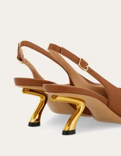 SCULPTURAL HEEL SLINGBACK