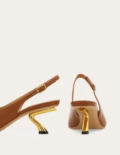 SCULPTURAL HEEL SLINGBACK