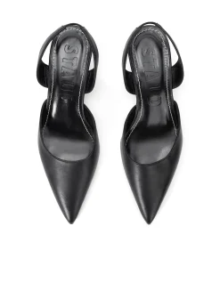 Sebastian Pointed Toe Kitten Heel Slingback Pumps