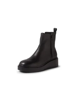 Sedrin Black Leather Ankle Boots