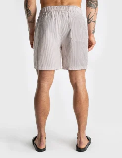 SEERSUCKER STRIPE SWIM SHORT