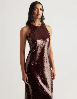 SELENA SEQUIN MIDI DRESS