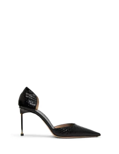 SEMI SHINY PRINTED PYTHON B/C D'ORSAY PUMP