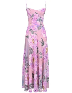 Seren Romantic Lace Back Maxi Dress