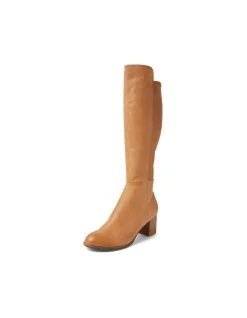 Settin Leather Block Heel Knee High Boots