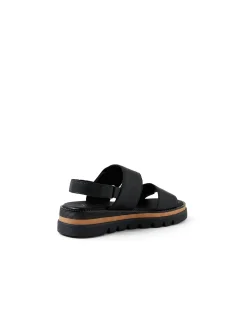 Shani Stud Trim Platform Leather Sandals
