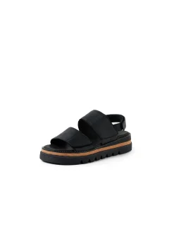 Shani Stud Trim Platform Leather Sandals